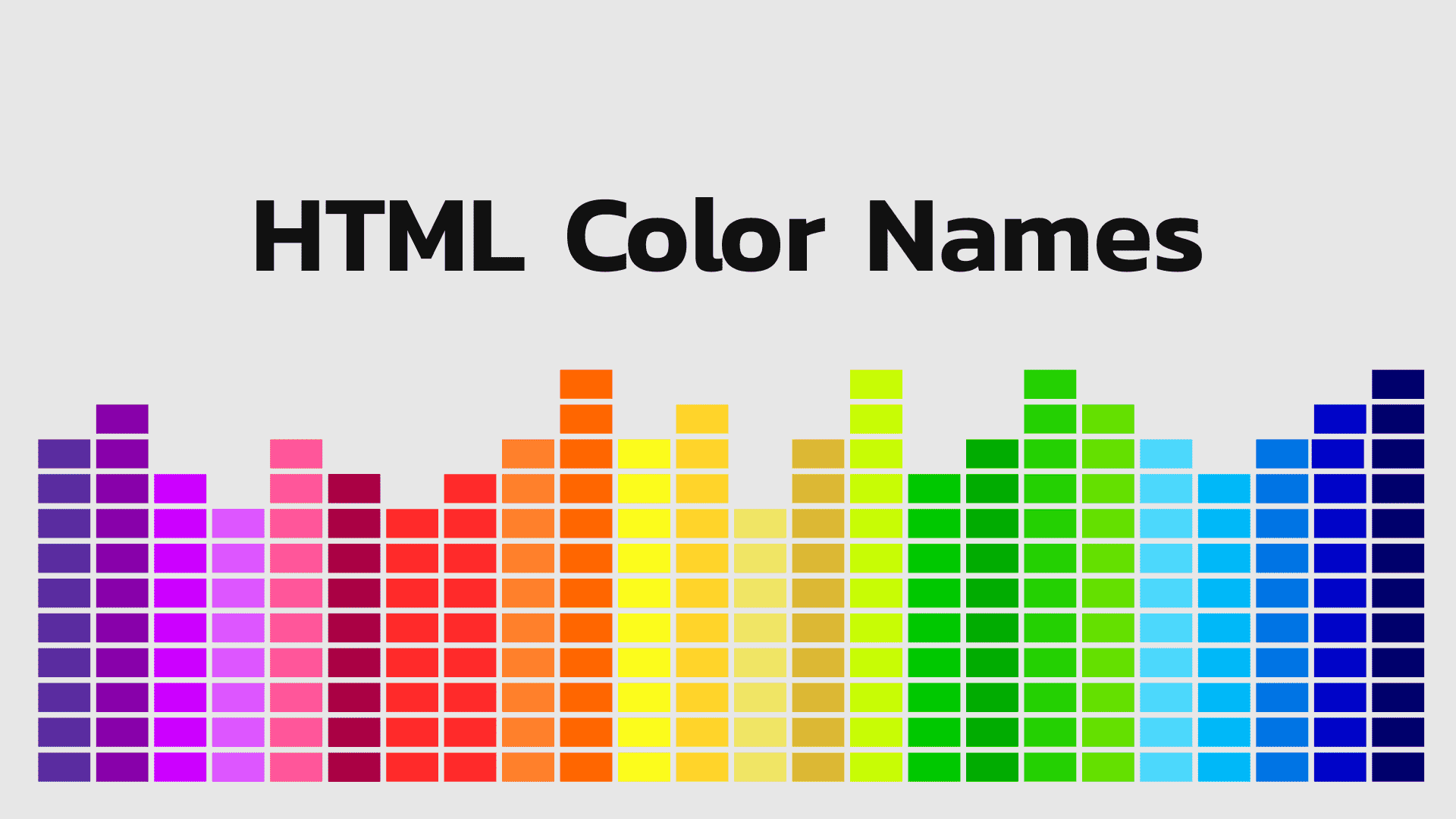 Cover Image for HTML Color Names
